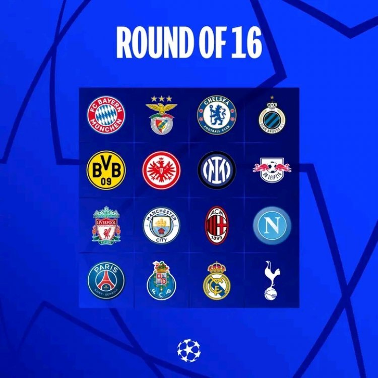 Premières, deuxièmes, toutes les équipes qualifiées pour les huitièmes de finale de la Ligue des champions